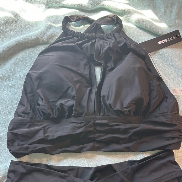 Fashion Nova Black 2-Piece Bikini Set 2X NWT - Picture 2 of 3